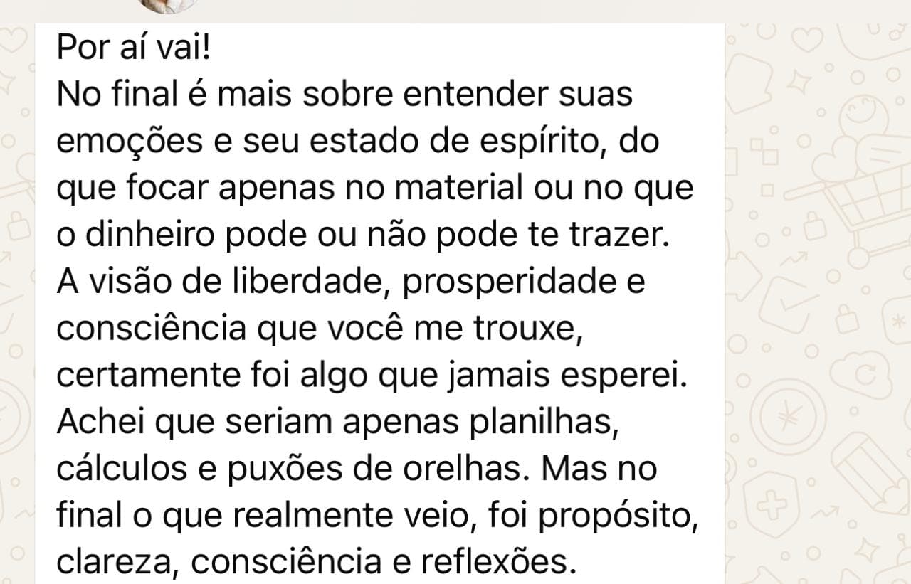 Depoimento de cliente - Consciência financeira