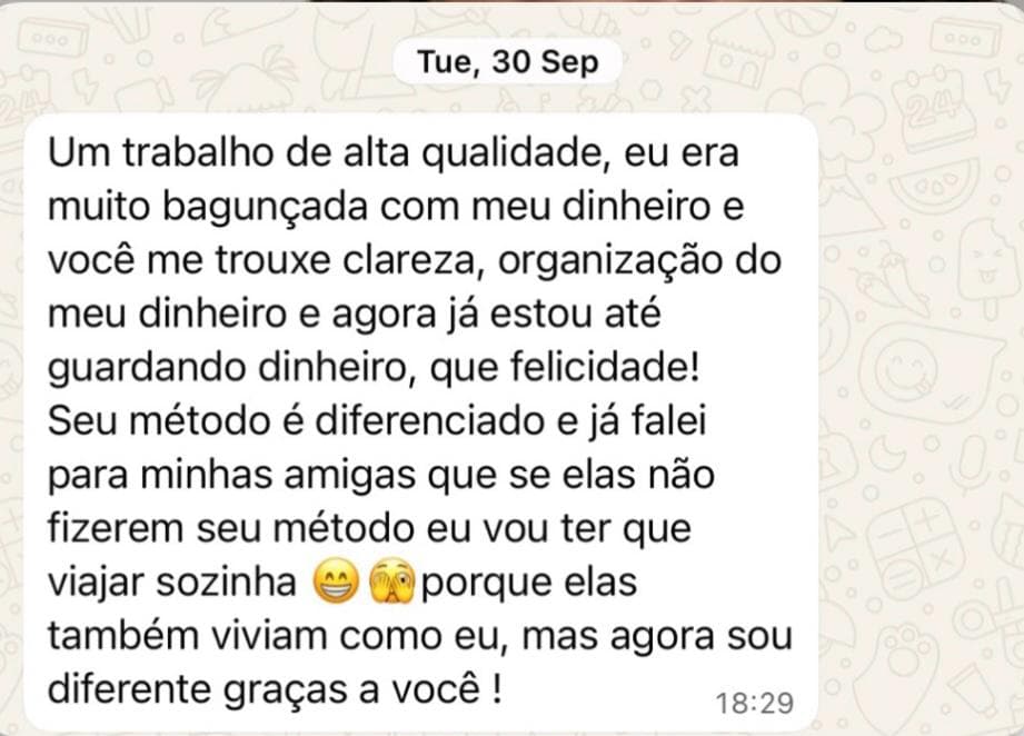 Depoimento de cliente - Evolução financeira